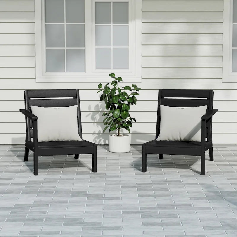 Polytrends Birchwood All Weather HDPE Outdoor Patio Deep Seating Sectional Loveseat