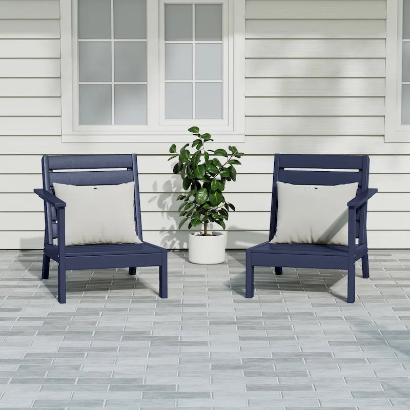 Polytrends Birchwood All Weather HDPE Outdoor Patio Deep Seating Sectional Loveseat