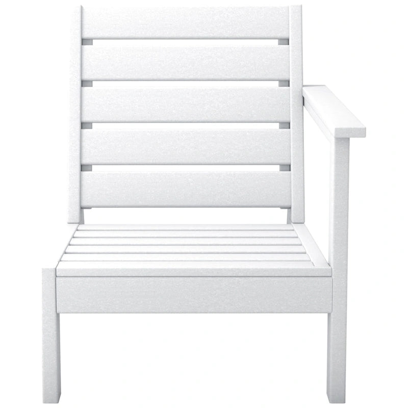 Polytrends Birchwood All Weather HDPE Outdoor Patio Deep Seating Sectional Loveseat