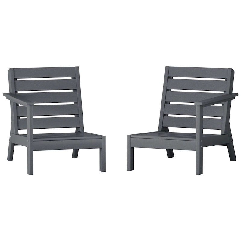 Polytrends Birchwood All Weather HDPE Outdoor Patio Deep Seating Sectional Loveseat