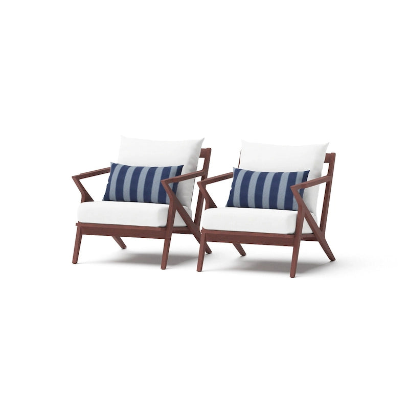 Vaughn 2 Piece Sunbrella Outdoor Patio Club Chairs