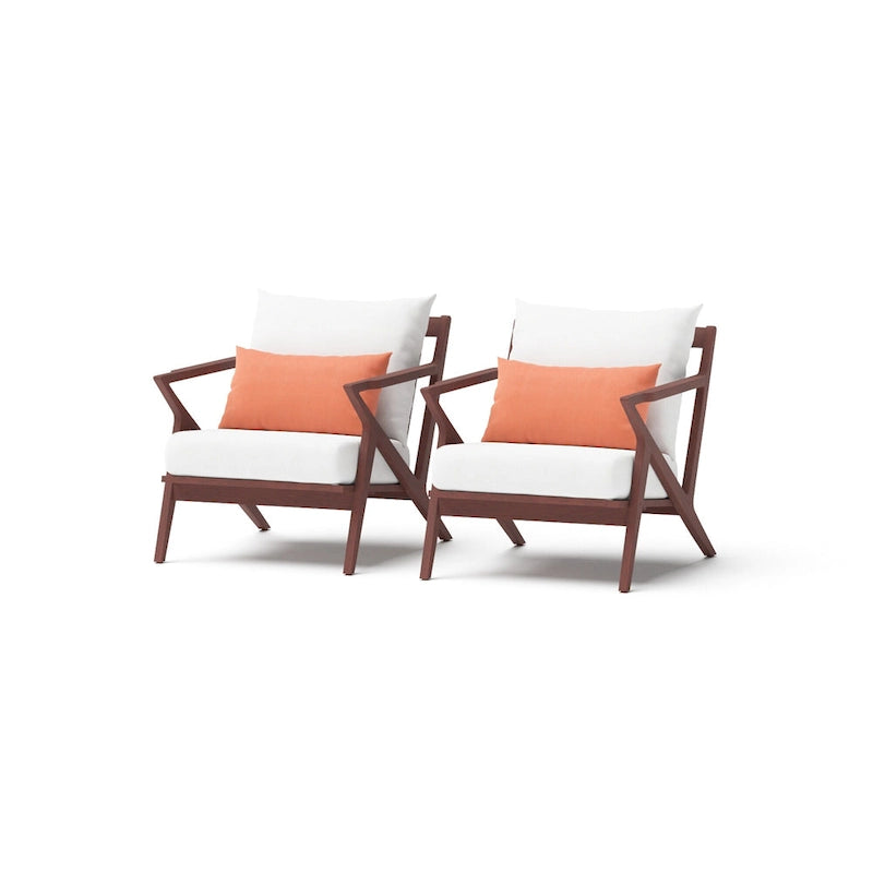 Vaughn 2 Piece Sunbrella Outdoor Patio Club Chairs