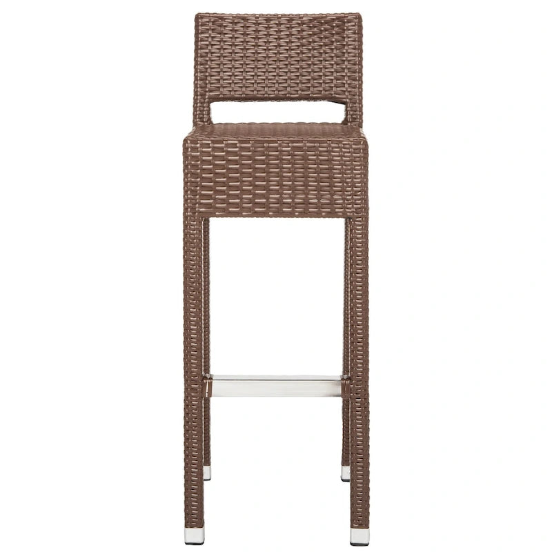 SAFAVIEH Landry Indoor-Outdoor Stacking Grey 30-inch Counter Stool - 13 W x 18 D x 38 H
