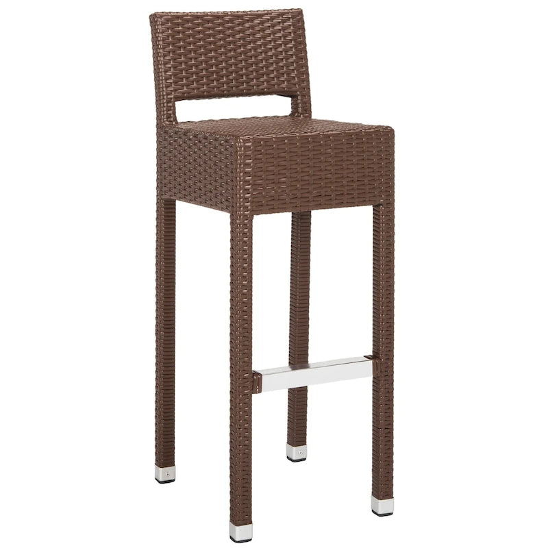 SAFAVIEH Landry Indoor-Outdoor Stacking Grey 30-inch Counter Stool - 13 W x 18 D x 38 H