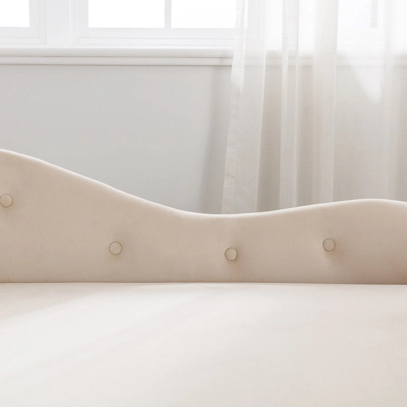 Storage pillow velvet chaise modern fabric rolled arm chaise