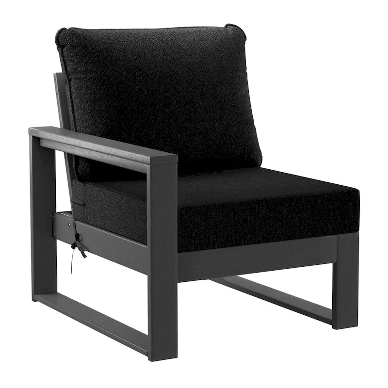 Polytrends Endless Outdoor Patio Love Seat with Gray Frame