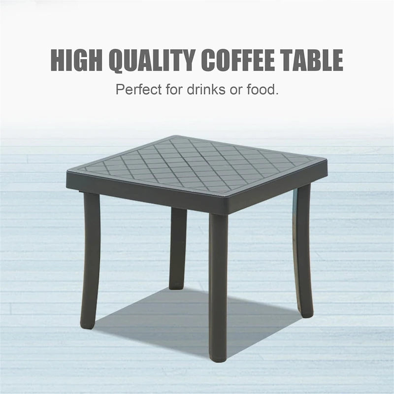 GDFStudio - Adrian Outdoor Aluminum Lounge Chair Set with Adjustable Backrest and Side Table