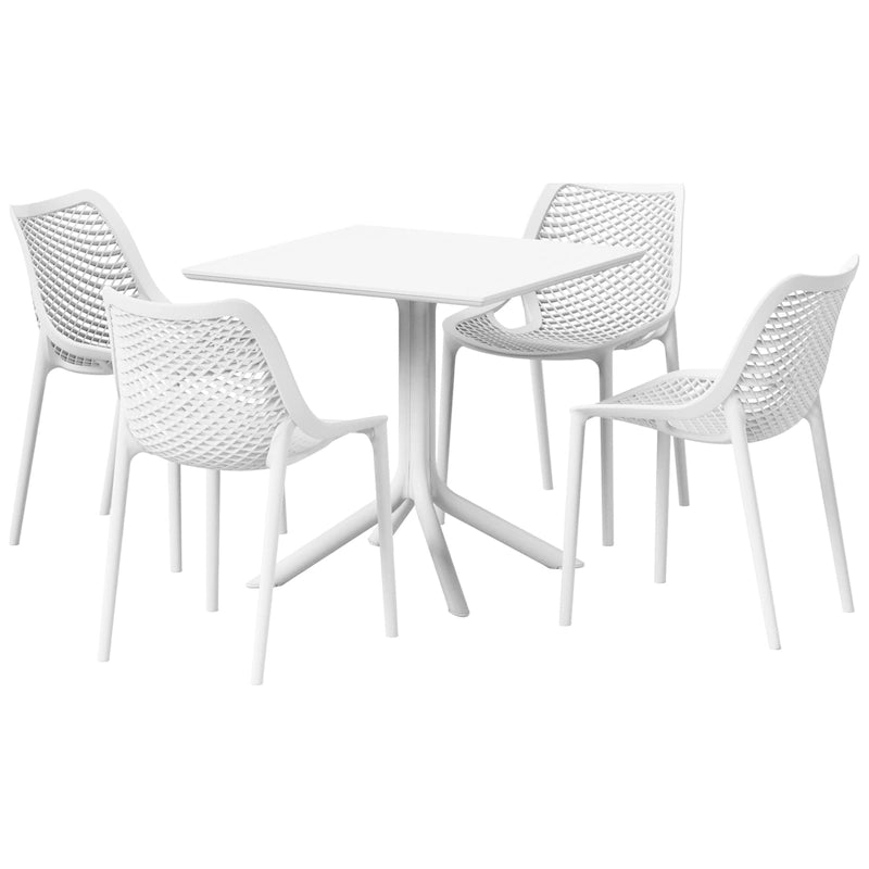 Frond and Form 4-Person Outdoor Square Dining Set