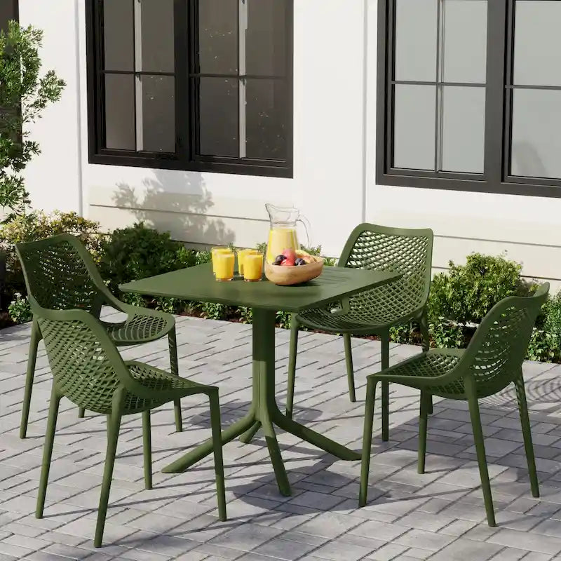 Frond and Form 4-Person Outdoor Square Dining Set