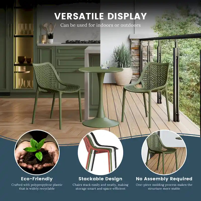 Frond and Form 4-Person Outdoor Square Dining Set