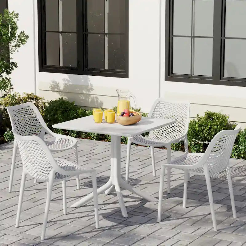 Frond and Form 4-Person Outdoor Square Dining Set