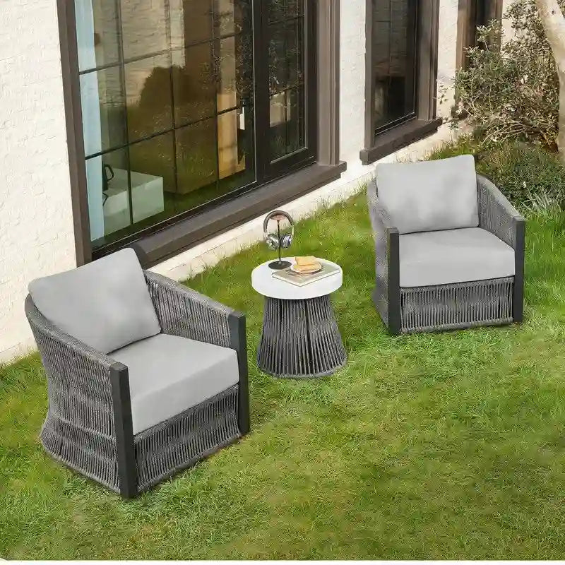Carlos 3-Piece Outdoor Patio Furniture Conversation Sets