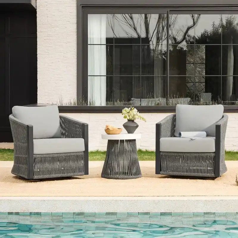 Carlos 3-Piece Outdoor Patio Furniture Conversation Sets