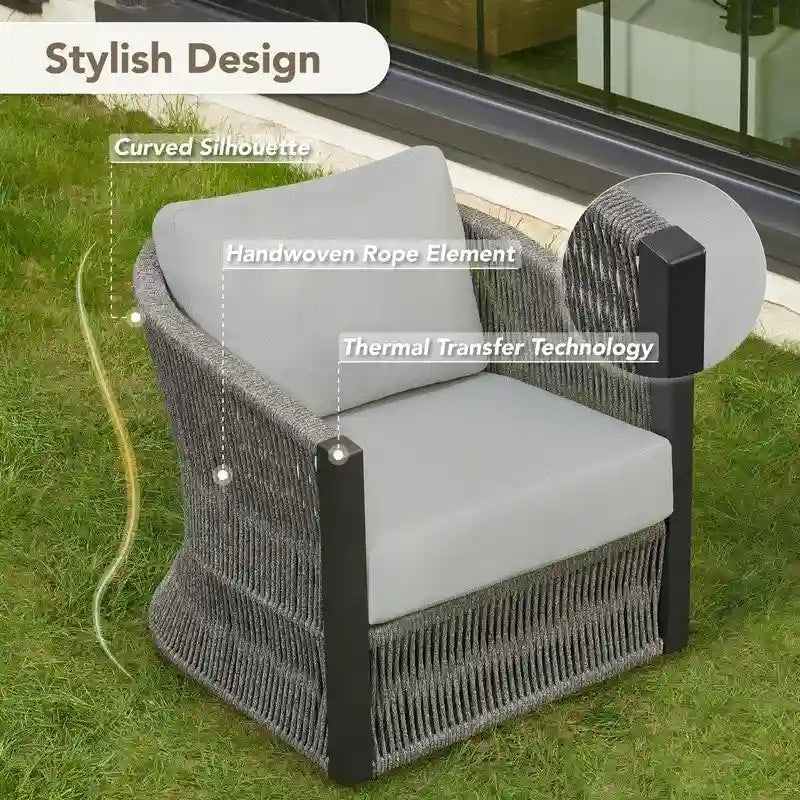 Carlos 3-Piece Outdoor Patio Furniture Conversation Sets