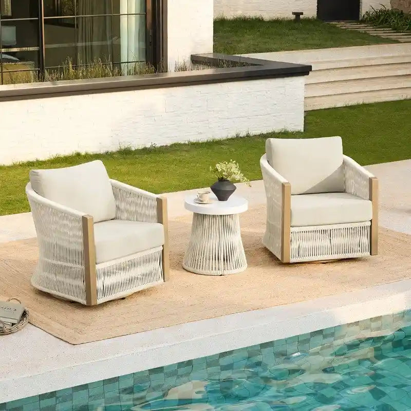 Carlos 3-Piece Outdoor Patio Furniture Conversation Sets
