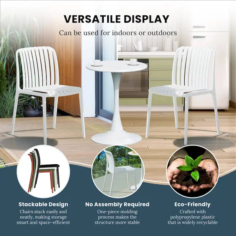 Frond and Form Modern 6-Person Outdoor Patio Rectangular Dining Set