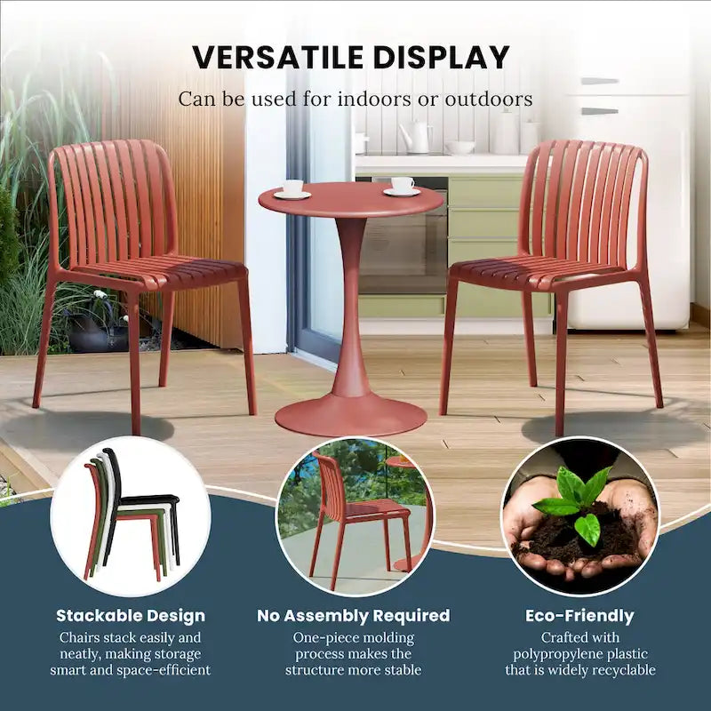 Frond and Form Modern 6-Person Outdoor Patio Rectangular Dining Set
