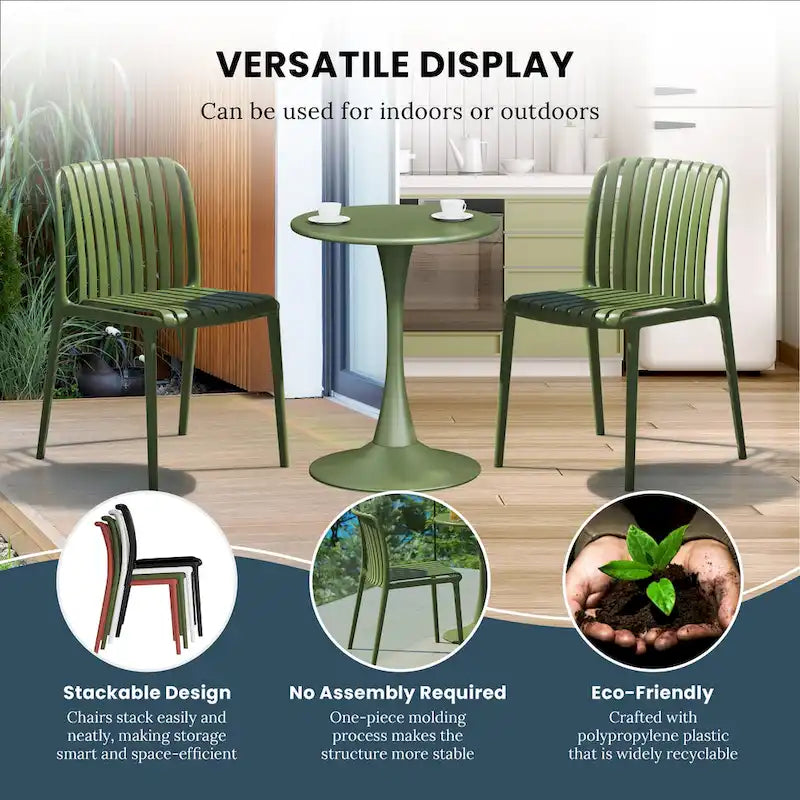 Frond and Form Modern 6-Person Outdoor Patio Rectangular Dining Set