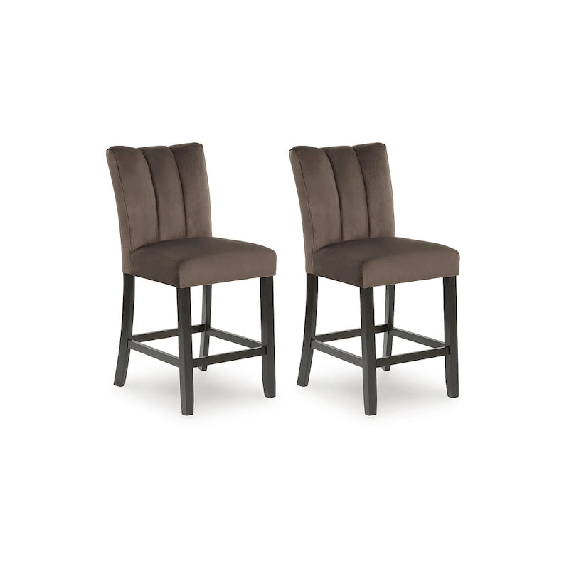 Signature Design by Ashley Zendalia Brown Counter Height Bar Stool (Set of 2) - 19  W x 23  D x 40  H