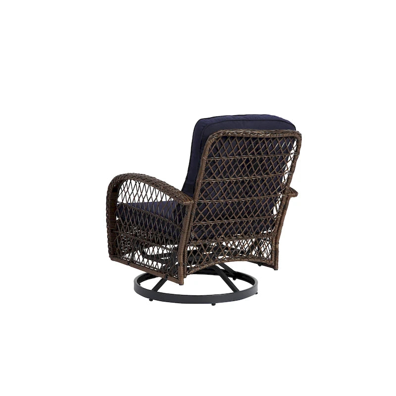 3 Pieces Outdoor Swivel Rocker Patio Chairs