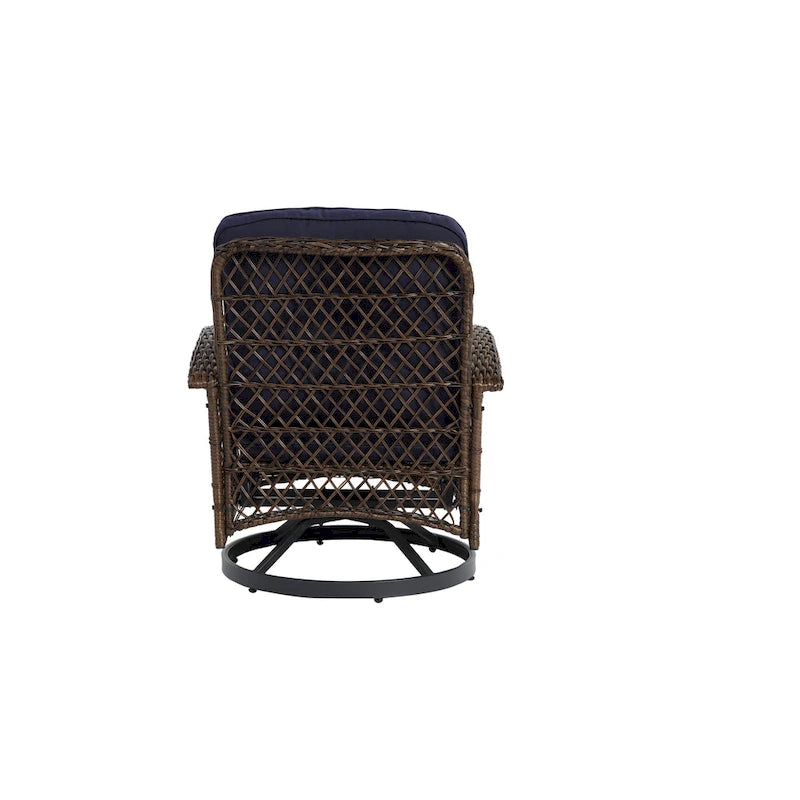 3 Pieces Outdoor Swivel Rocker Patio Chairs