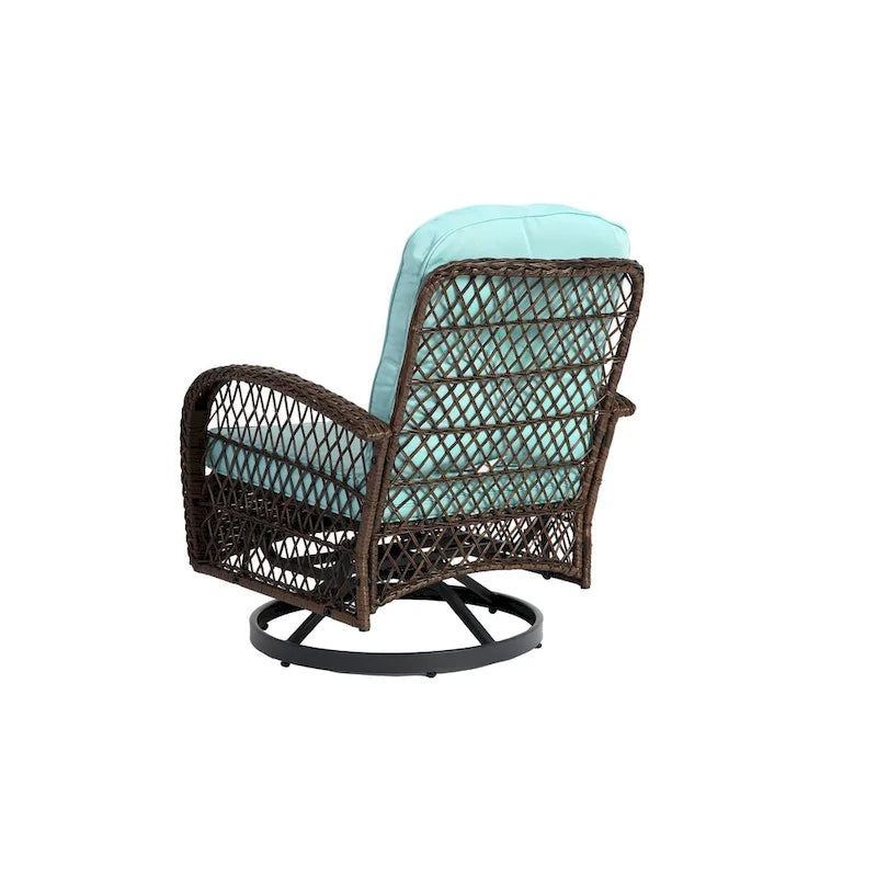 3 Pieces Outdoor Swivel Rocker Patio Chairs