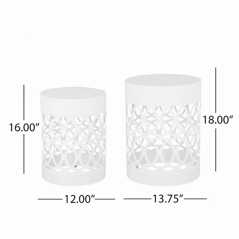 Outdoor Metal S/2 end table