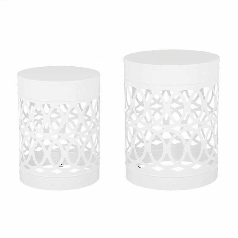 Outdoor Metal S/2 end table