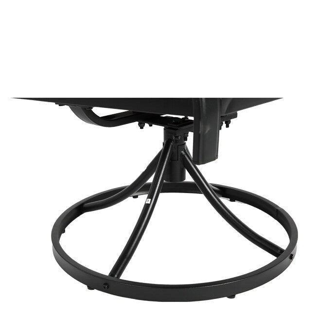 7-Piece Wicker Patio Set - Includes 2 swivel rockers, 4 chairs (all with removable cushions), and a table.