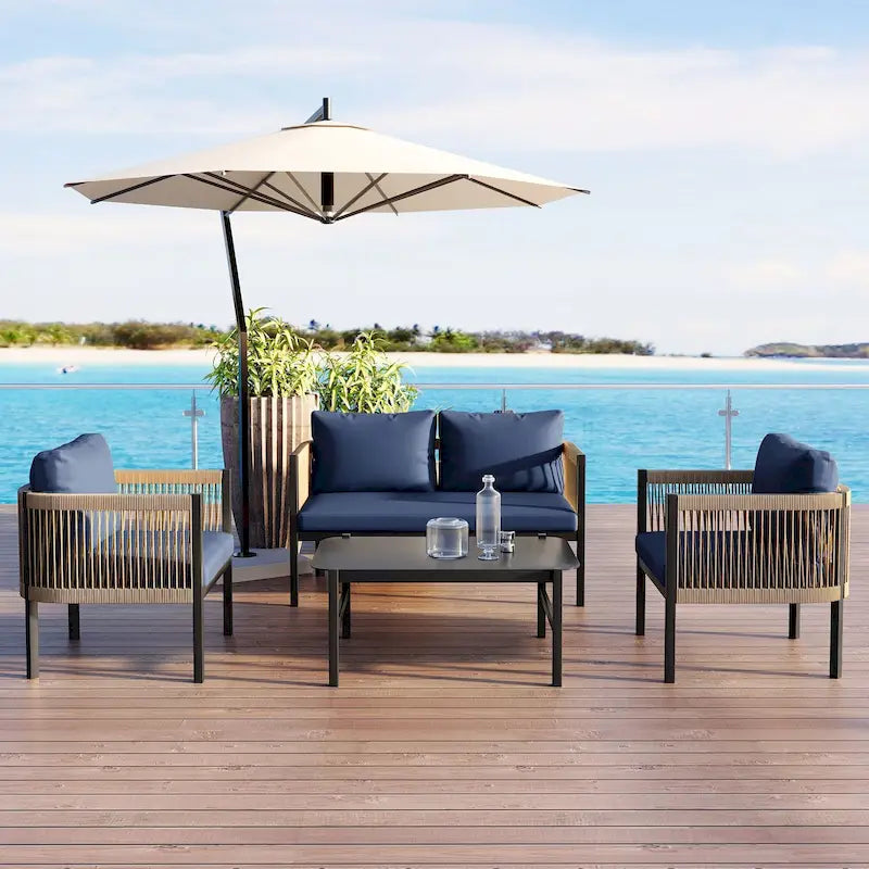 Multi-person Outdoor Sofa Combination with A Table
