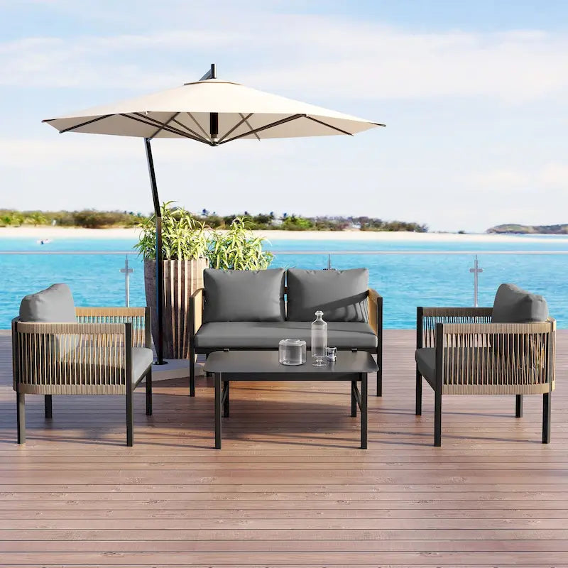 Multi-person Outdoor Sofa Combination with A Table