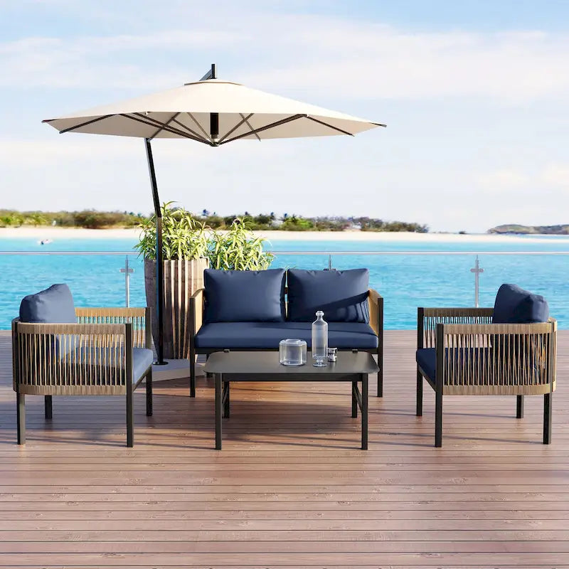 Multi-person Outdoor Sofa Combination with A Table