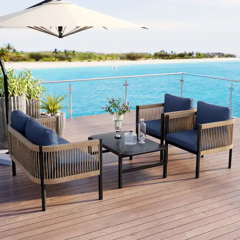 Multi-person Outdoor Sofa Combination with A Table