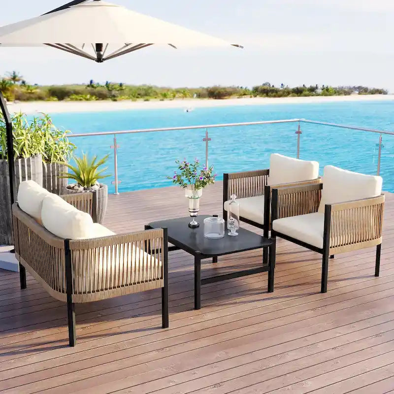 Multi-person Outdoor Sofa Combination with A Table