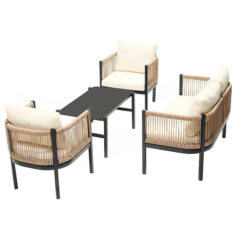 Multi-person Outdoor Sofa Combination with A Table
