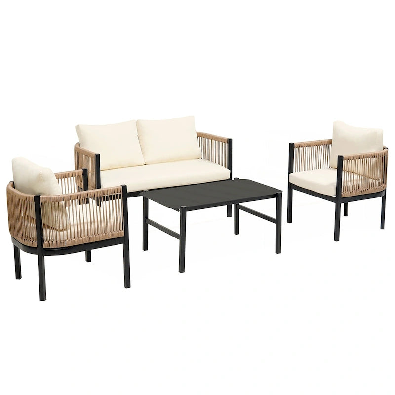 Multi-person Outdoor Sofa Combination with A Table