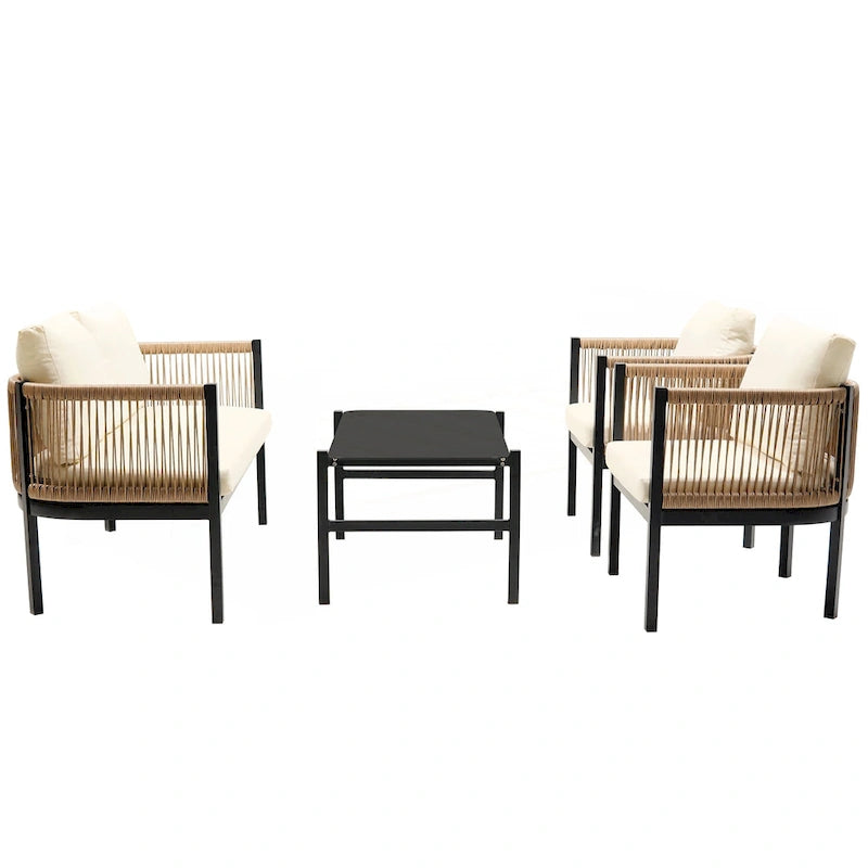Multi-person Outdoor Sofa Combination with A Table