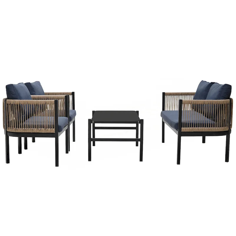 Multi-person Outdoor Sofa Combination with A Table