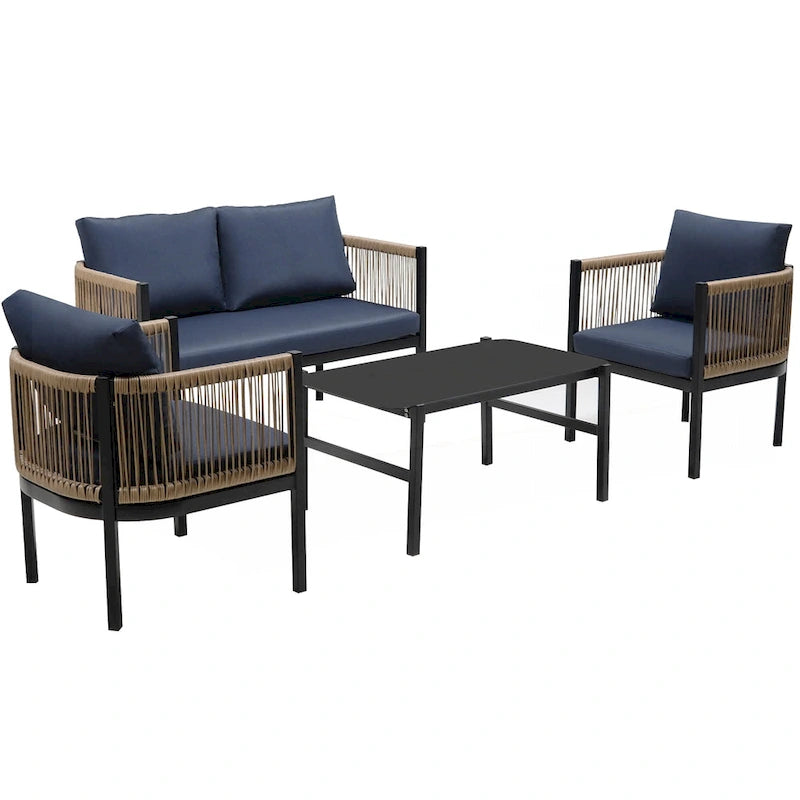 Multi-person Outdoor Sofa Combination with A Table