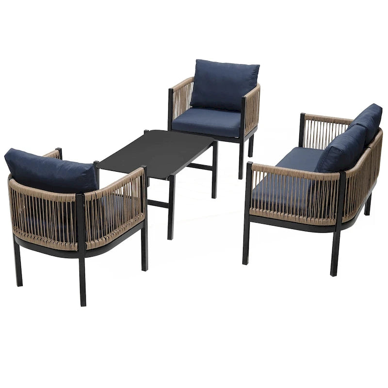 Multi-person Outdoor Sofa Combination with A Table