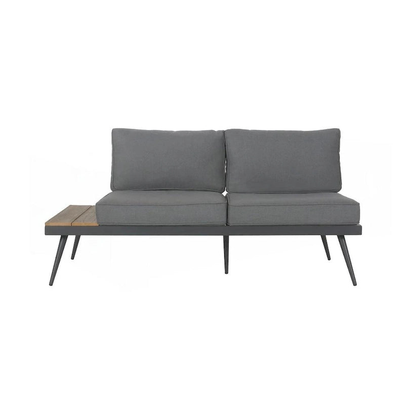 Outdoor V-Shaped 4-Piece Alum Patio Sofa Set