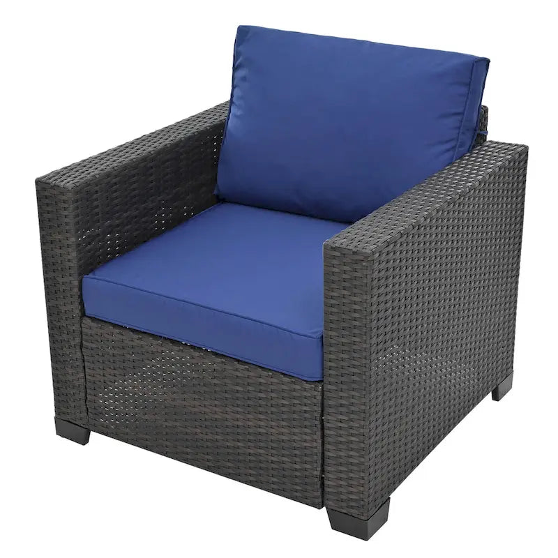 10-Piece Rattan Sectional Sofa Set with Storage Table & Waterproof Cushions