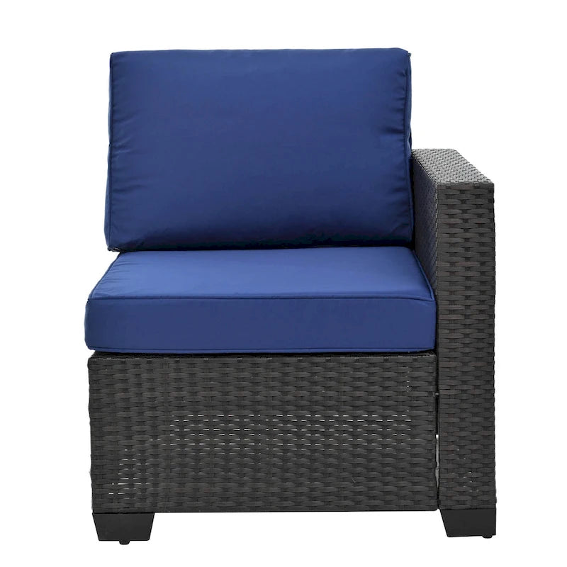 10-Piece Rattan Sectional Sofa Set with Storage Table & Waterproof Cushions