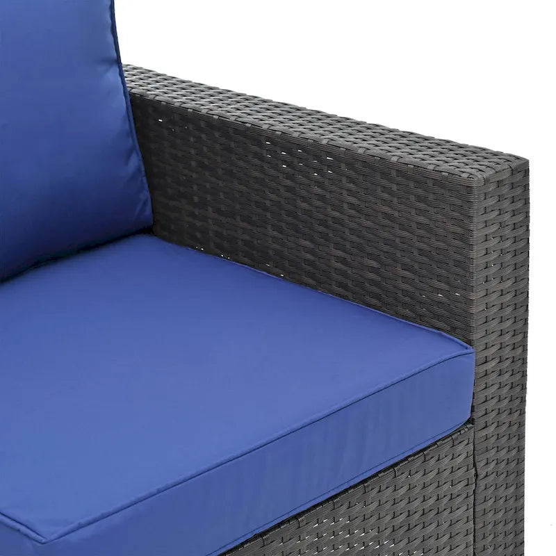 10-Piece Rattan Sectional Sofa Set with Storage Table & Waterproof Cushions