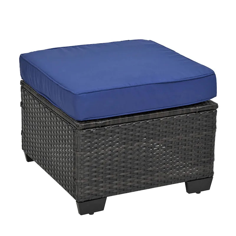 10-Piece Rattan Sectional Sofa Set with Storage Table & Waterproof Cushions
