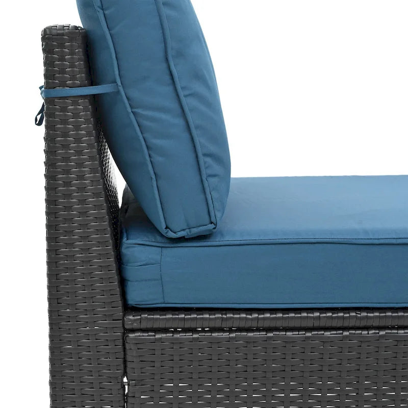 10-Piece Rattan Sectional Sofa Set with Storage Table & Waterproof Cushions