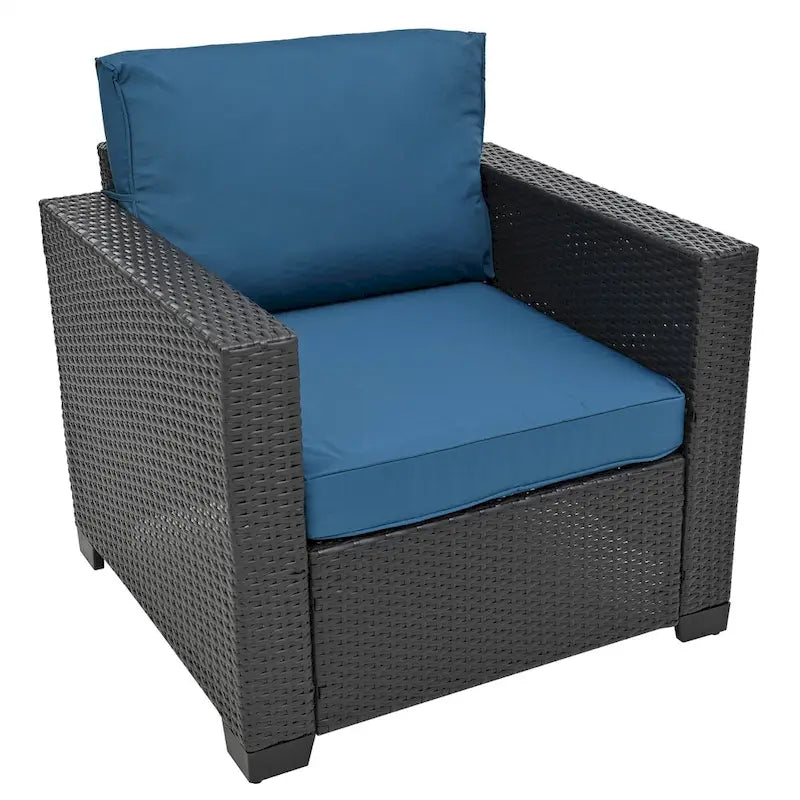 10-Piece Rattan Sectional Sofa Set with Storage Table & Waterproof Cushions
