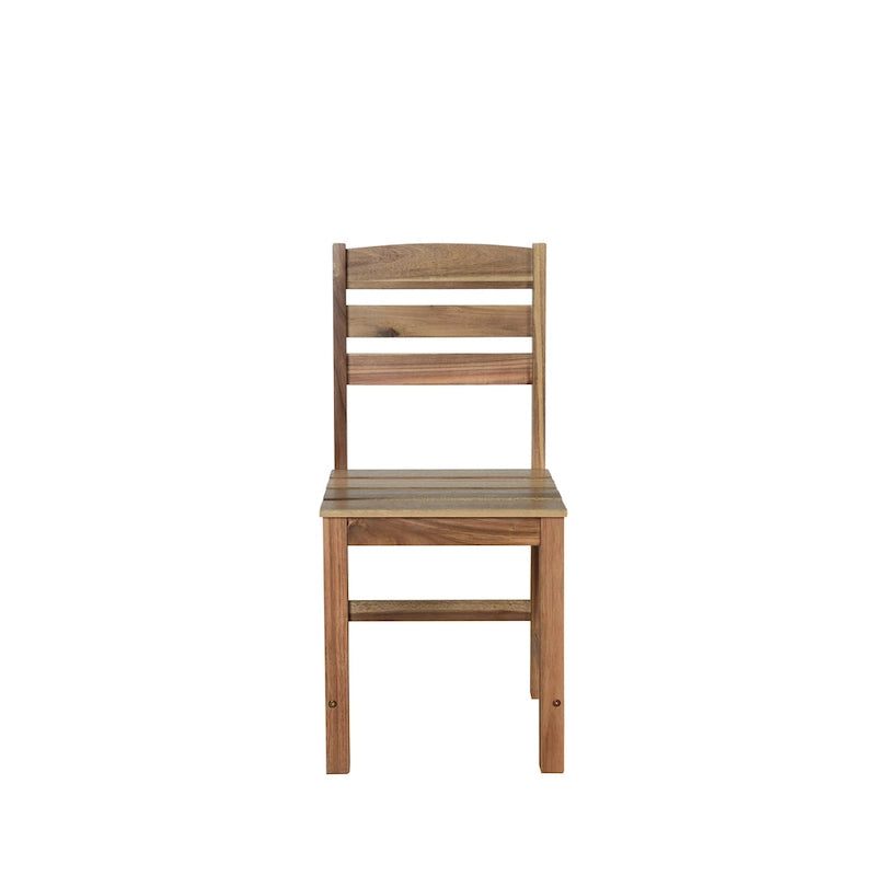 Roomfitters High-Quality Acacia Wood Outdoor Table and Chair Set for Patio, Balcony, Backyard