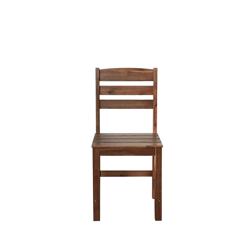 Roomfitters High-Quality Acacia Wood Outdoor Table and Chair Set for Patio, Balcony, Backyard