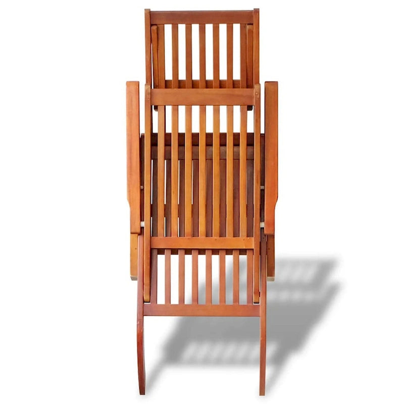 Suvi Outdoor Chaise Lounge Chair, Adjustable Reclining, Footrest, Wood